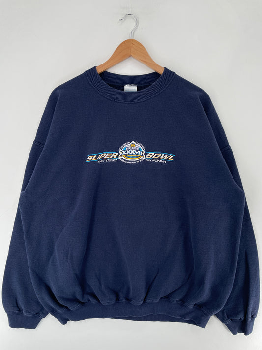 2003 SUPER BOWL SAN DIEGO Size XL Vintage Sweat-shirt / F3083S