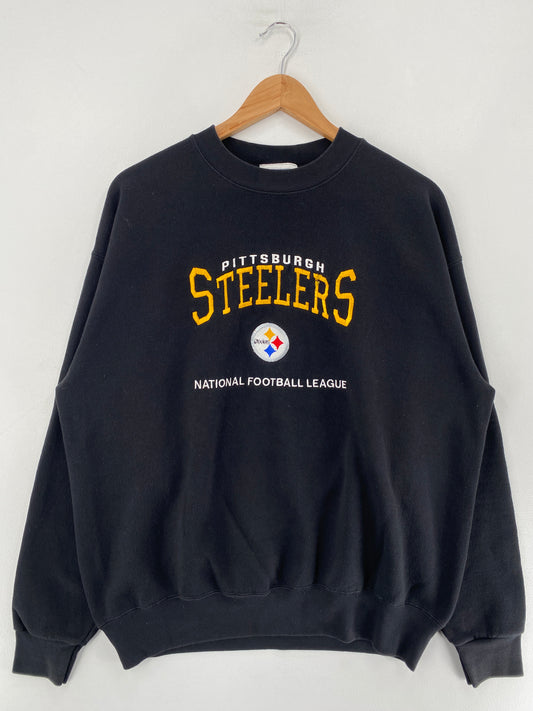 90's PITTSBURGH STEELERS Made in USA Size L Vintage NFL Sweat-Shirt / F4515S