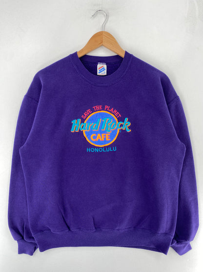 90's HARD ROCK HONOLULU Made in USA Size L Vintage Sweat-Shirt / F6868S