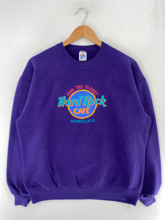 90's HARD ROCK HONOLULU Made in USA Size L Vintage Sweat-Shirt / F6868S