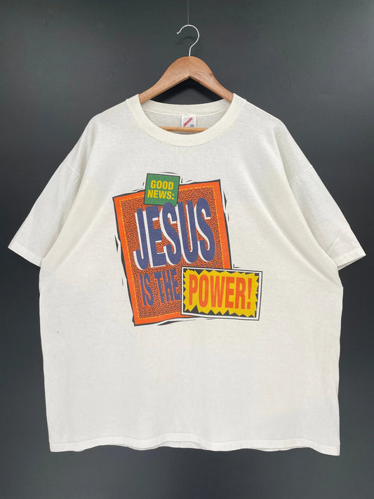 90’s JESUS IS THE POWER Made in USA Size XXXL Vintage T-Shirt / F1169T
