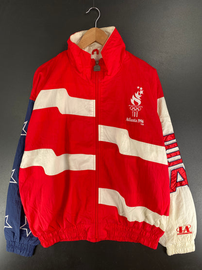 1996 ATLANTA OLYMPIC TEAM USA Size XL Vintage Nylon Jacket / F6230N