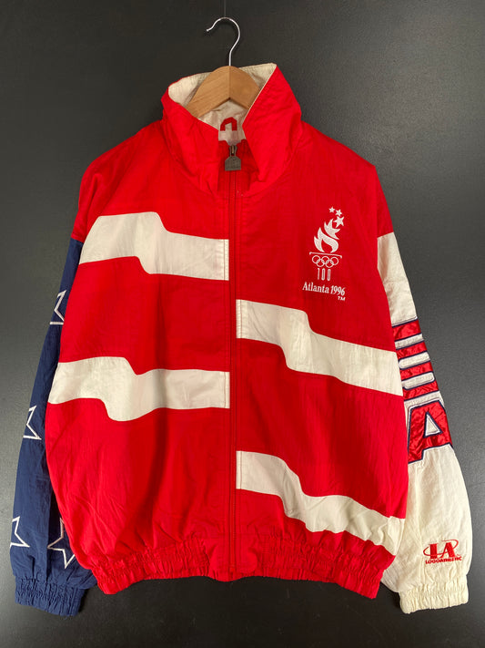 1996 ATLANTA OLYMPIC TEAM USA Size XL Vintage Nylon Jacket / F6230N
