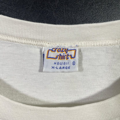(XL) 80's CRAZY SHIRT FELINE FITNESS CENTER Vintage T-Shirt / A0813T