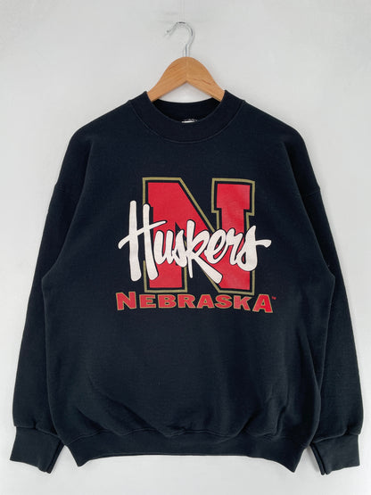 Vintage NEBRASKA HUSKERS Size L College Sweat-shirt / F9562S