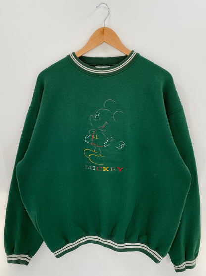 90's DISNEY MICKEY Made in USA Size L Vintage Sweat-shirt / E8152S