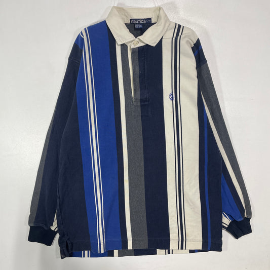 (L) 90’s NAUTICA Vintage Rugby shirt / A1481R