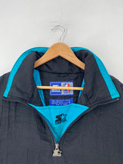 .90’s STARTER x CHARLOTTE HORNETS Size S NBA Padded Nylon Jacket / F3173N