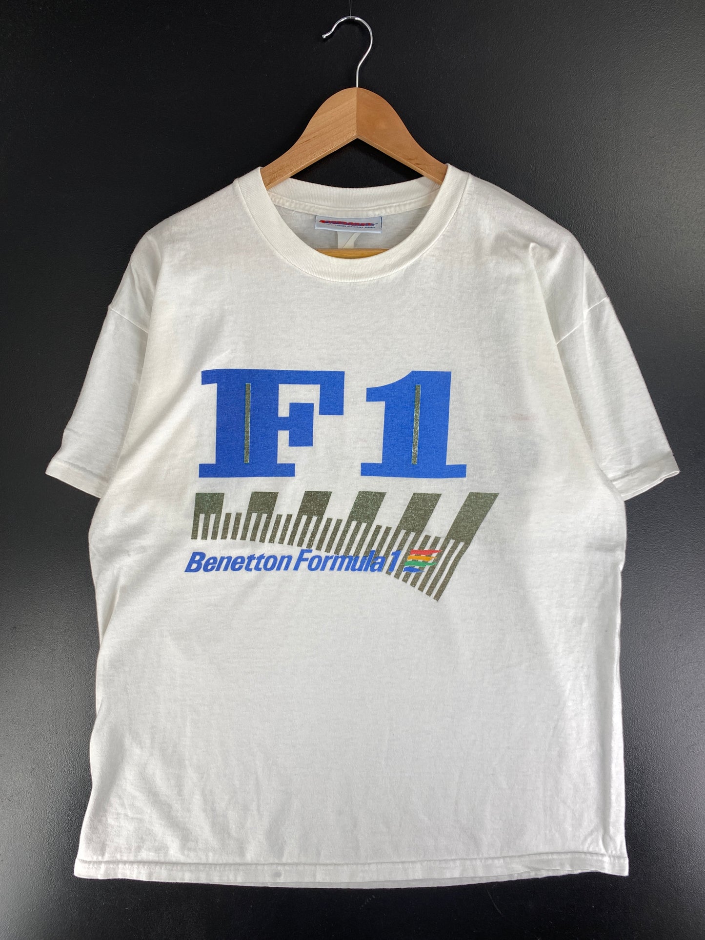 90's F1 BENETTON FORMULA Size No Tag (Approx.XL) Vintage Racing T-Shirt / G3154T