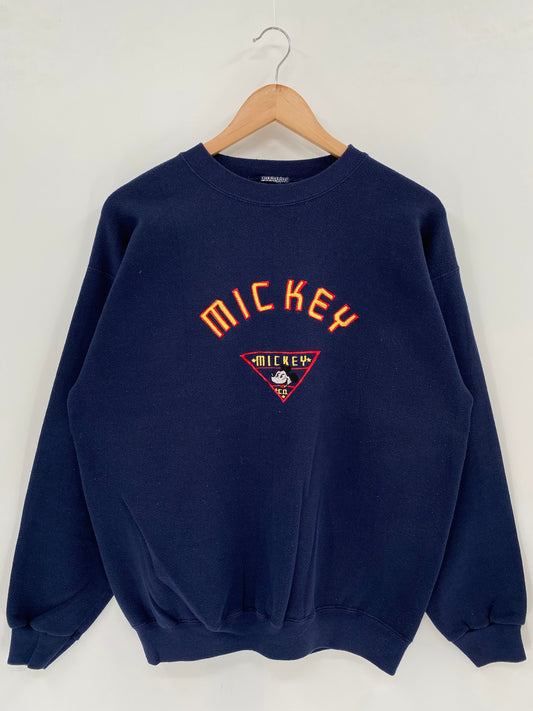 90’s DISNEY MICKEY Size No tag (Approx.L-XL) Vintage Sweat-shirt / F6832S