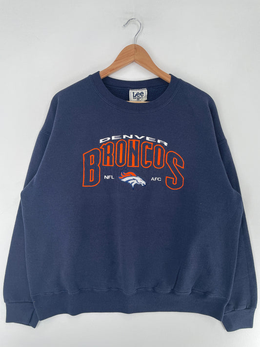 90's DENVER BRONCOS Made in USA Size L Vintage NFL Sweat-Shirt / F7857S