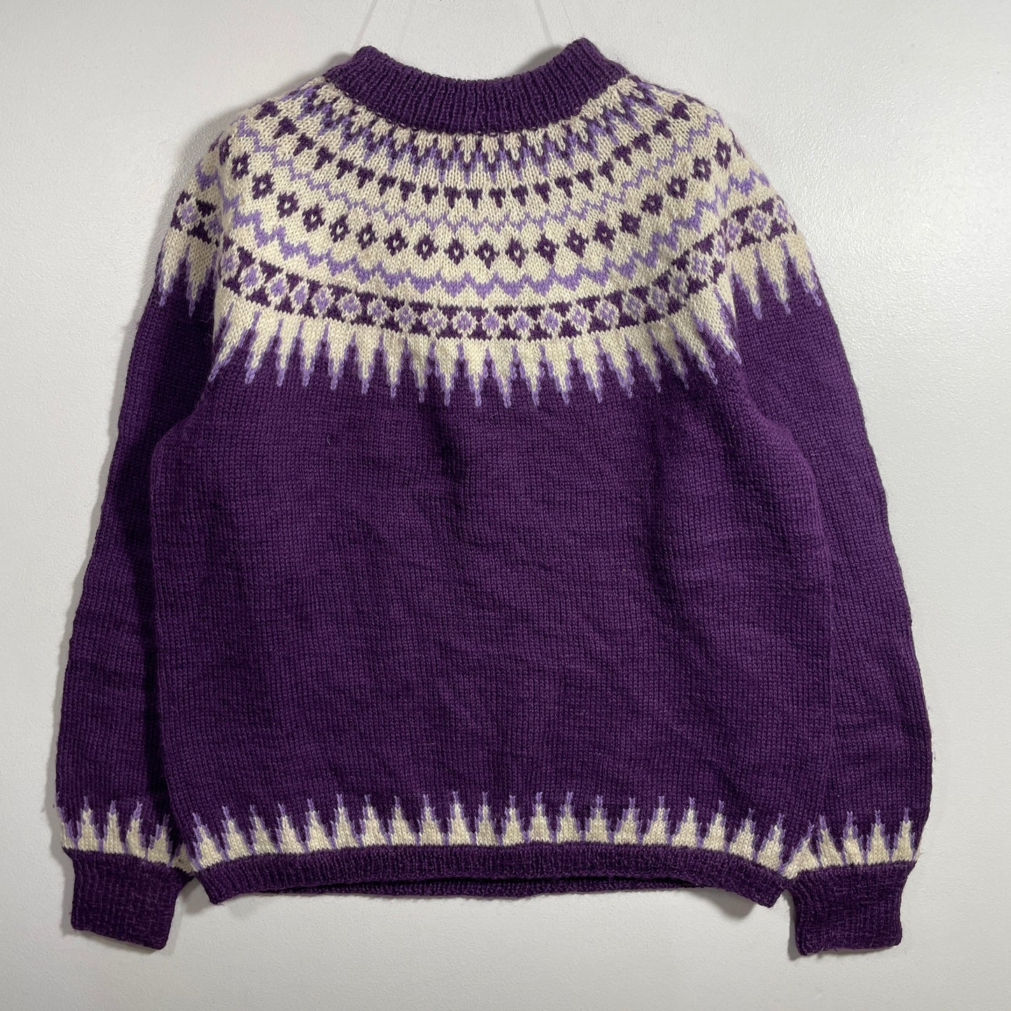 (Approx.M) Vintage Nordic Hand Knit Wool Sweater / A1262K