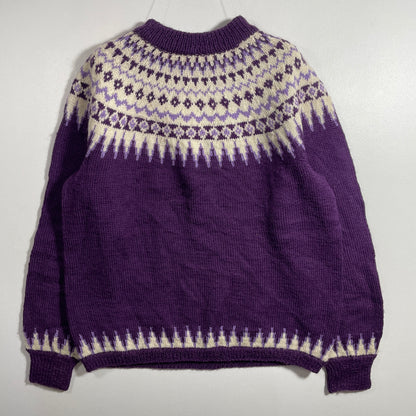 (Approx.M) Vintage Nordic Hand Knit Wool Sweater / A1262K