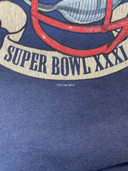 1997 NEW ENGLAND PATRIOTS Size No Tag (Approx.XL) Vintage NFL Sweat-Shirt / G6567S