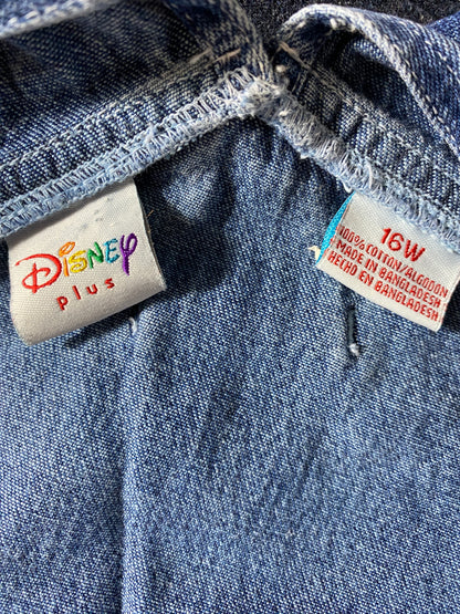 Vintage DISNEY POOH Size 16W Denim Overall / F2296P