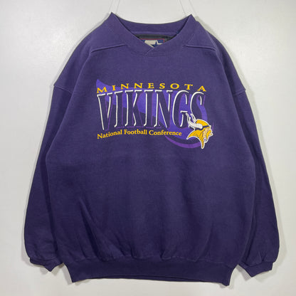 (XL) 90's STARTER X VIKINGS Vintage NFL Sweatshirt / A0987S