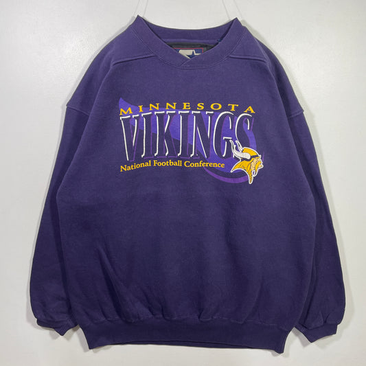 (XL) 90's STARTER X VIKINGS Vintage NFL Sweatshirt / A0987S