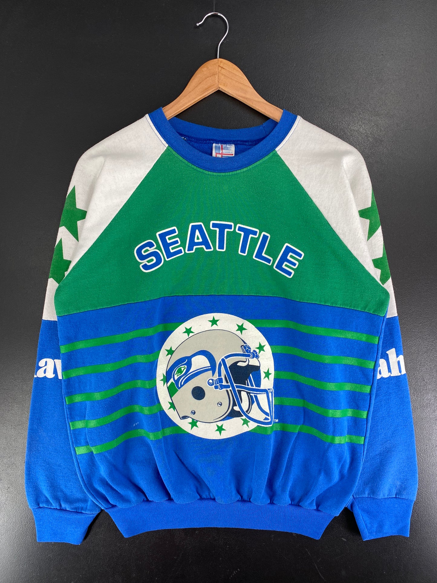 80’s SEATTLE SEAHAWK Made in USA Size L Vintage NFL Sweat-Shirt / F6050S