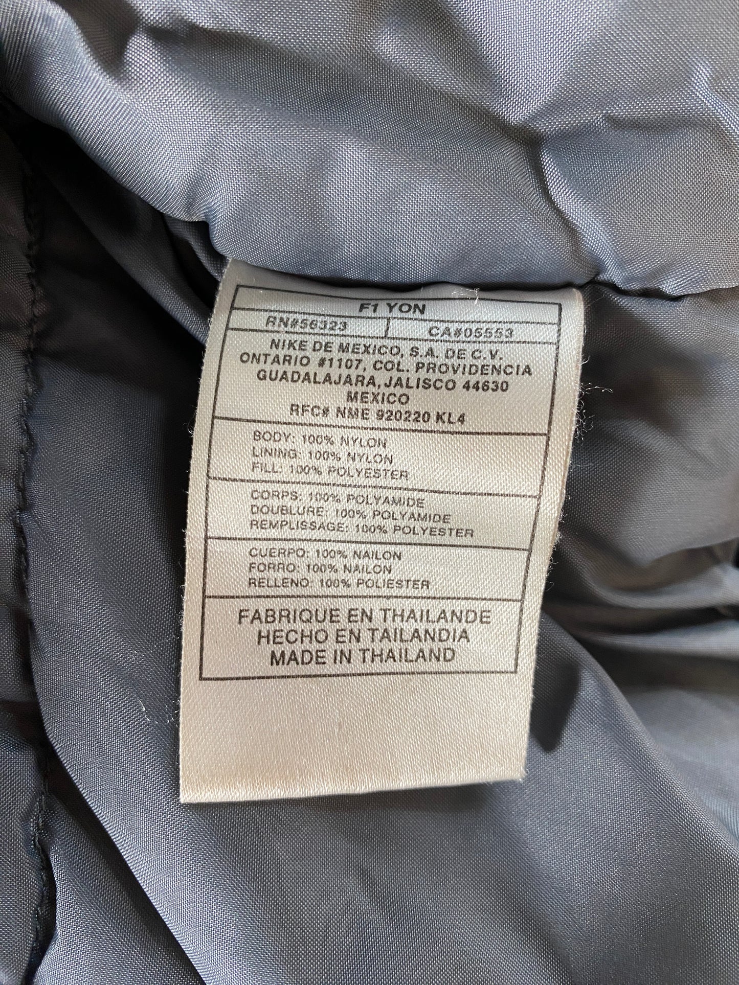 00' NIKE Size M Vintage Nylon Padded Zip-up Jacket / F5708N