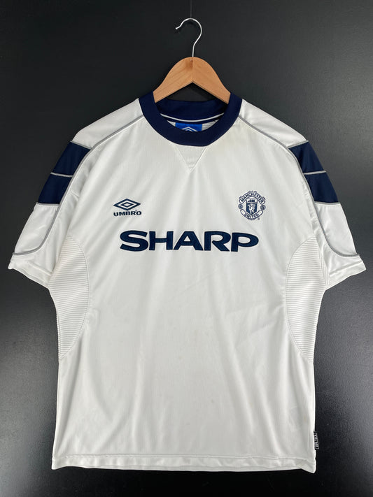 Vintage UMBRO SHARP x MANCHESTER UNITED Size L Jersey T-Shirt / G3274J