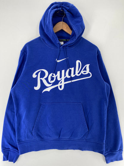 Vintage NIKE x KANSAS CITY ROYALS Size L College Hoodie Sweat Shirt / F1696S