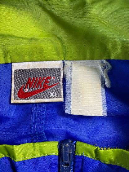 90's NIKE SILVER TAG Size XL Vintage Zip-up Nylon Jacket/ F3716N