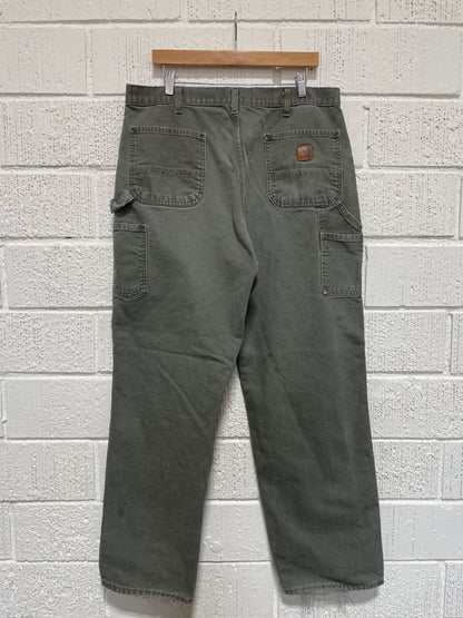 (W37xL32) Vintage CARHARTT Distressed Style Duck Pants / A1162P