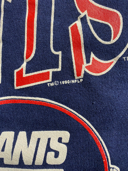 1990 NEW YORK GIANTS Made in USA Size L Vintage NFL Sweat-Shirt / F5548S