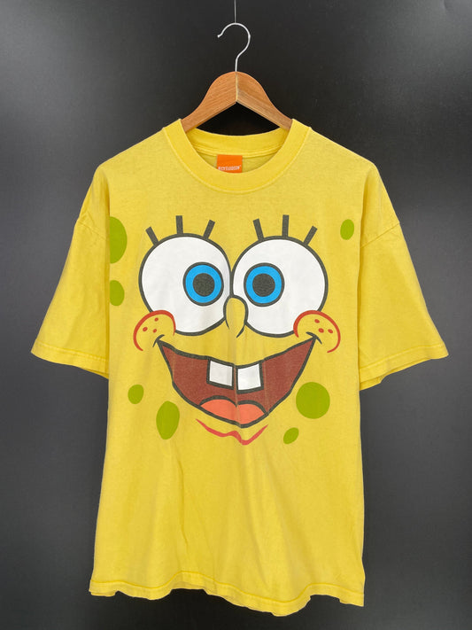 2002 SPONGEBOB Size No Tag (Approx. XL) Vintage T-Shirt / F619T