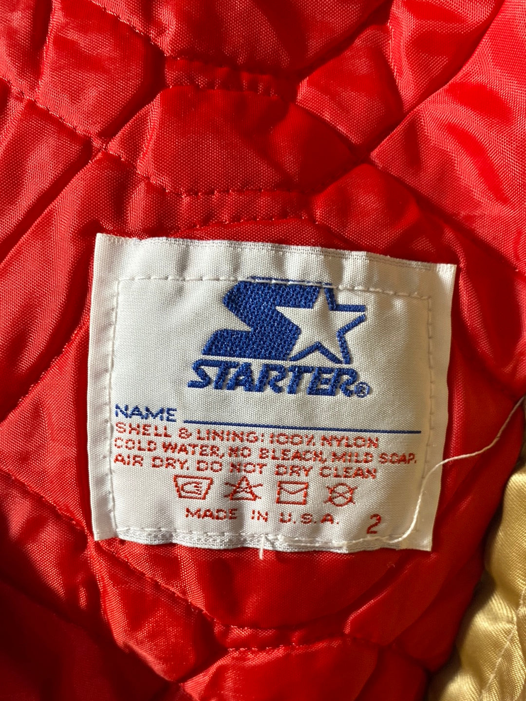 90's STARTER x SANFRANCISCO 49ERS Made in USA Size XL Vintage Nylon Jacket / F4983N