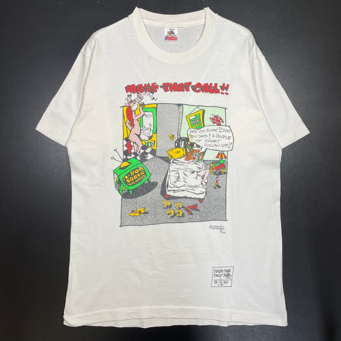 (L) 1991 MAKE THAT CALL!! T-Shirt / GA0596T