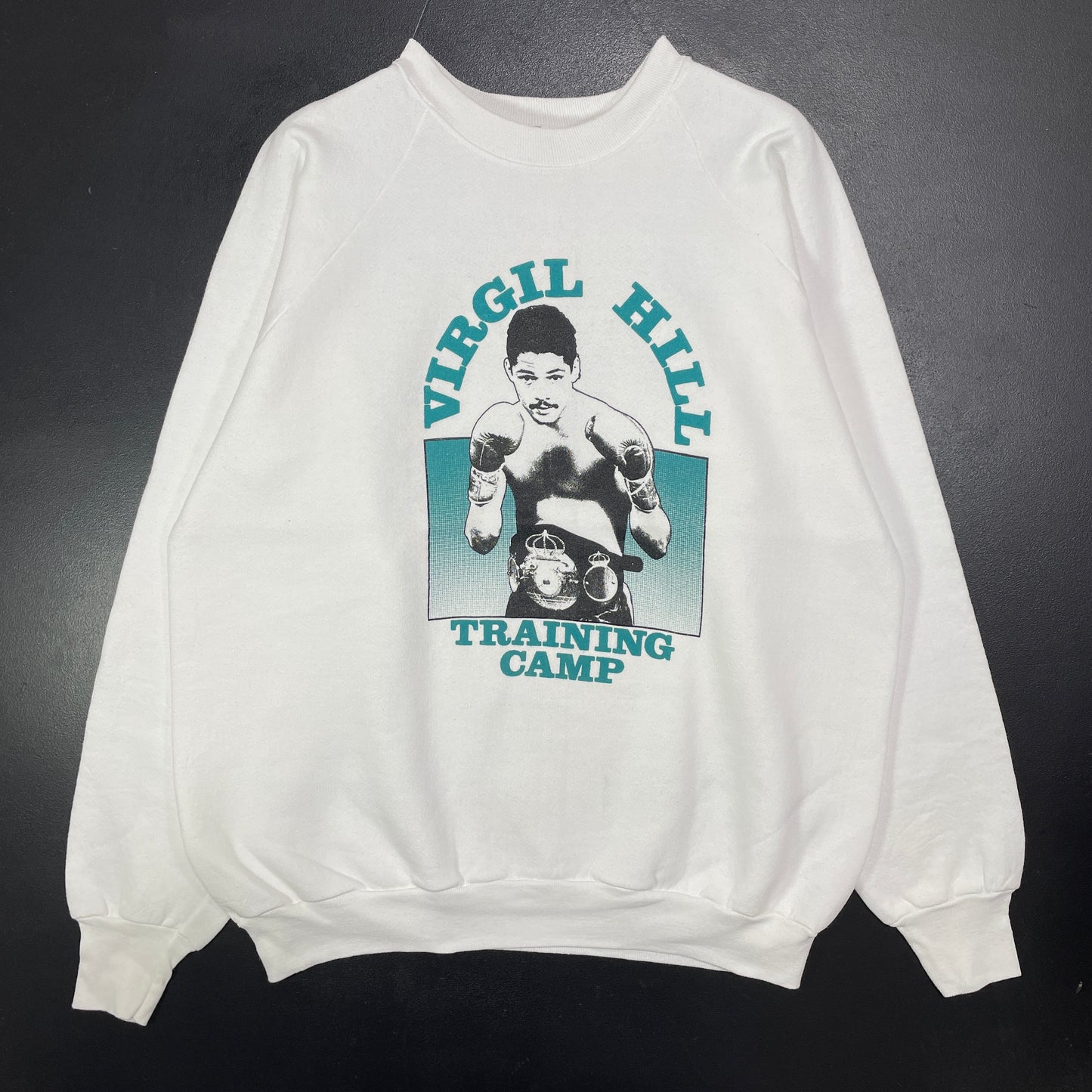 (XL) 90's VIRGIL HILL TRAINING CAMP Vintage Boxing Sweatshirt / A1522S