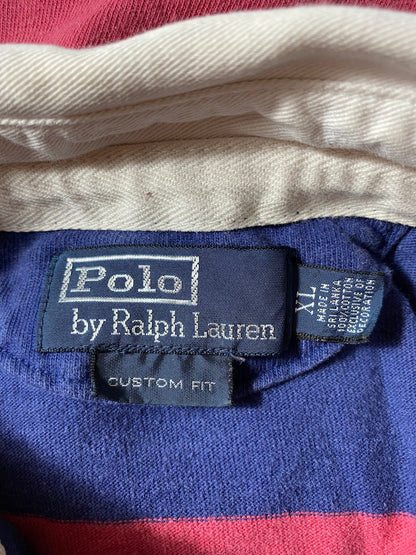 90’s POLO RALPH LAUREN Size XL Vintage Rugby-Shirt / G1325R