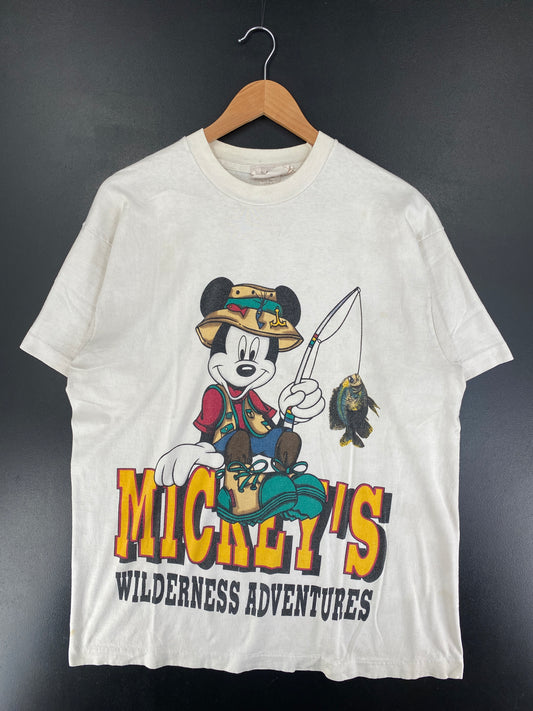 90's DISNEY MICKEY Made in USA Size Approx. L Vintage T-Shirt / F9998T