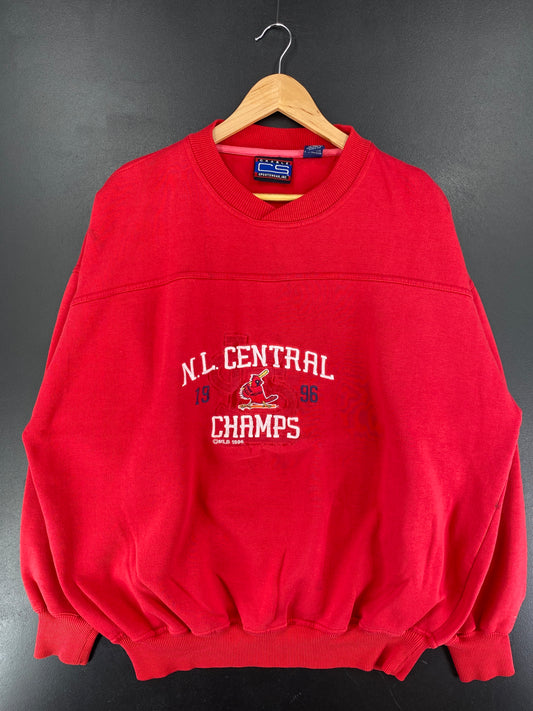 1996 N.L. CENTRAL CHAMPS Size XL Vintage MLB Sweat-Shirt / F2674S