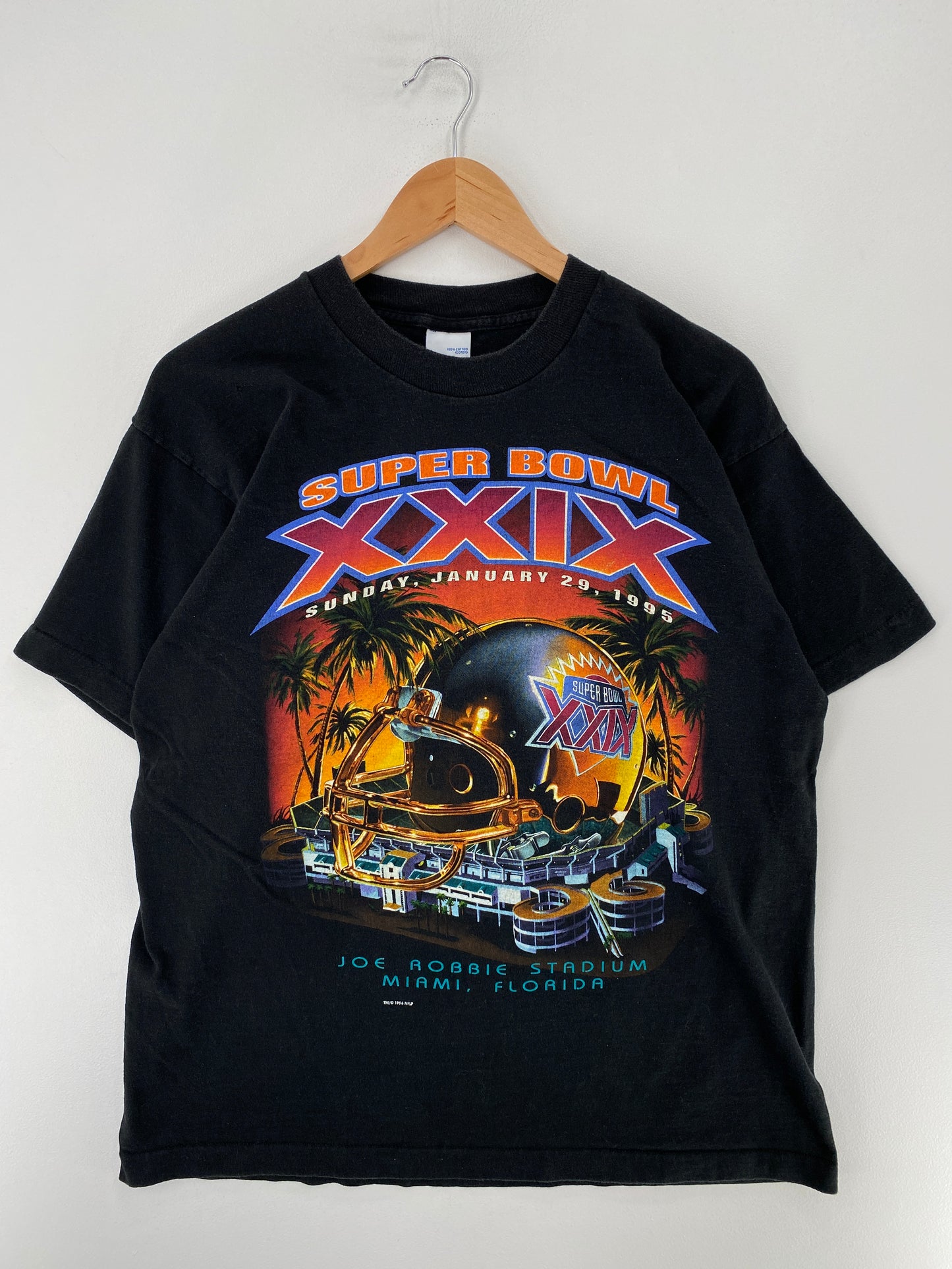 1995 SALEM X SUPER BOWL XXIX Made in USA Size L Vintage NFL T-shirt / F8309T