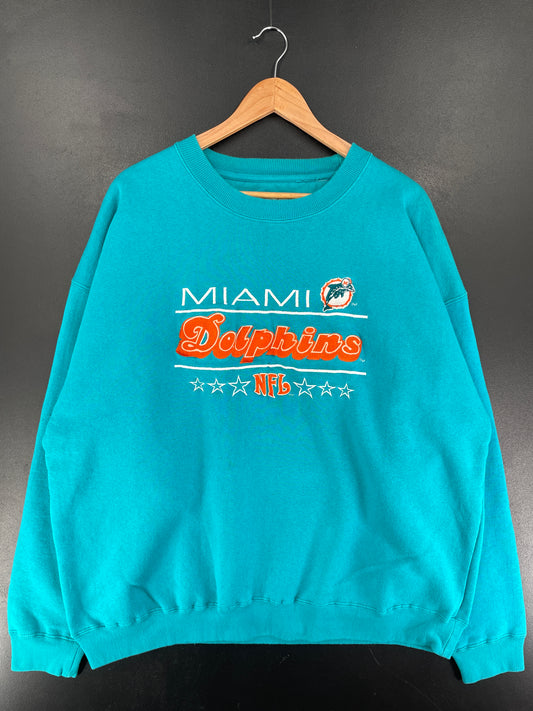 Vintage MIAMI DOLPHINS Size Approx. XL NFL Sweat-shirt / F3084S