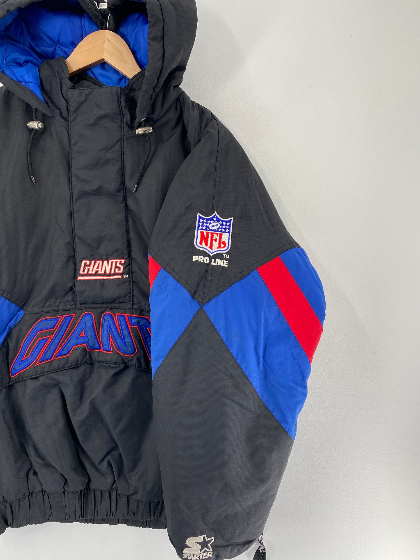 90's STARTER x GIANTS Size M Vintage NFL Padded Nylon Jacket / F6057N
