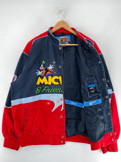 Vintage DISNEY Size XL Racing Denim Jacket / F4517J