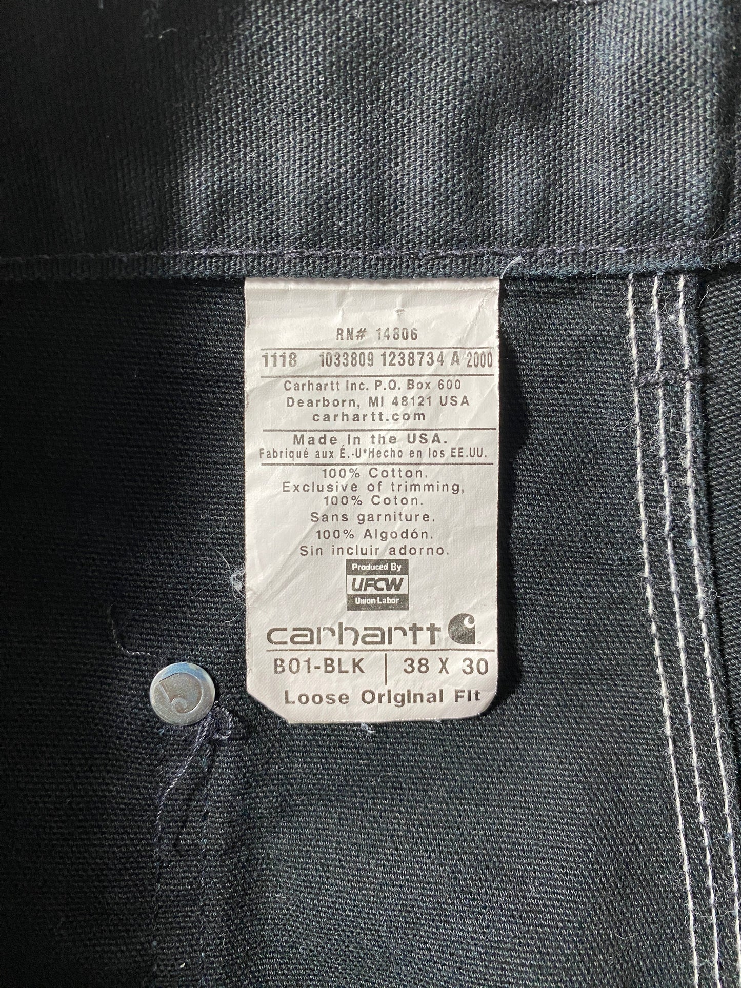 Vintage CARHARTT Double Knee Size W36xL29 Duck Pant / G1392P