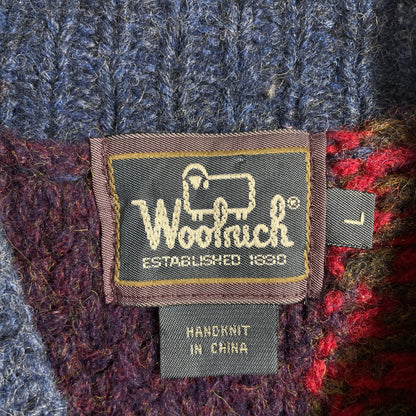 (L) 90's WOOLRICH MOUNTAIN LODGE Vintage Wool Knit Sweater / A1191K