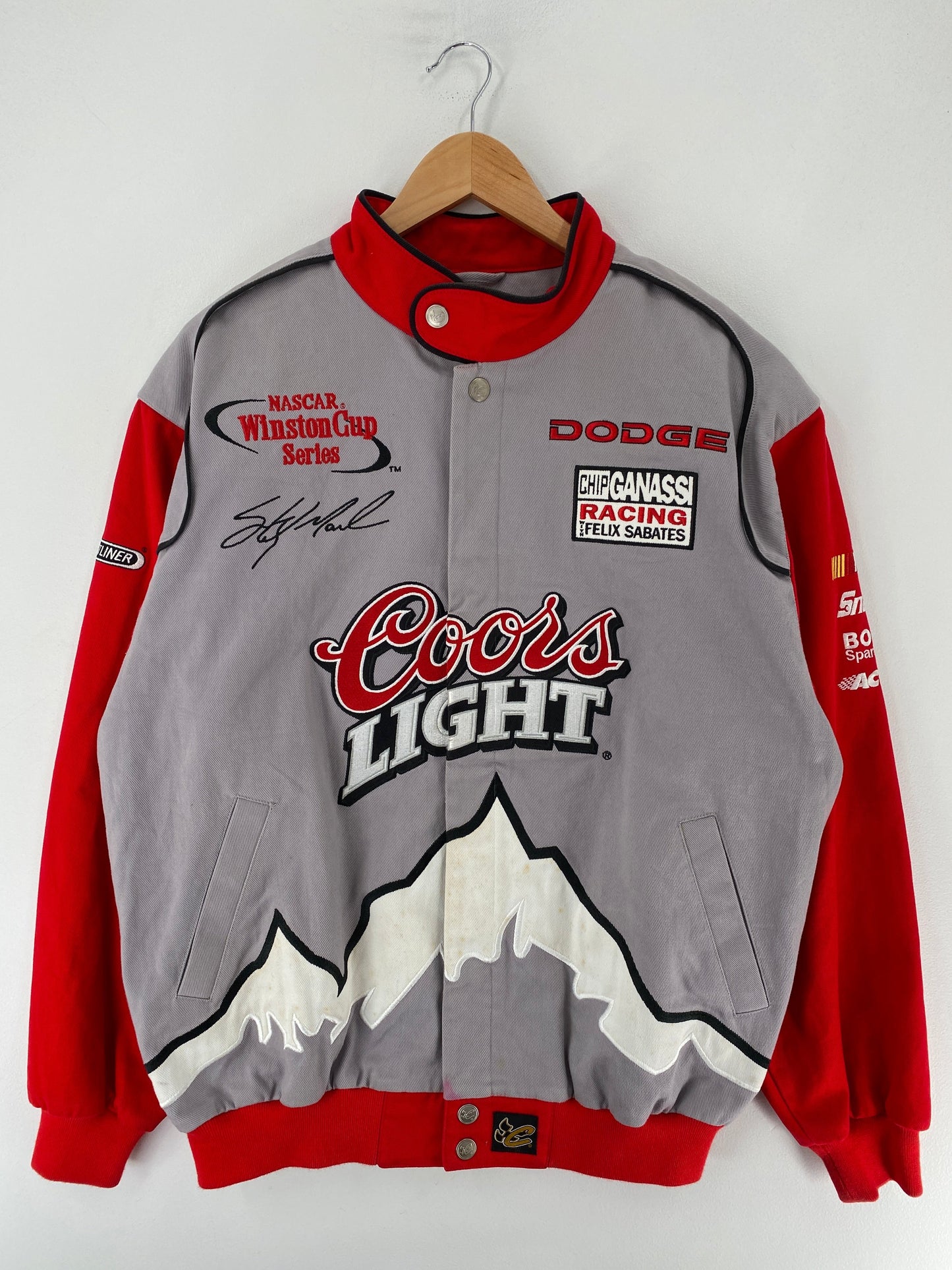 .Vintage NASCAR COOLS LIGHT Size M Racing Jacket / F7191J
