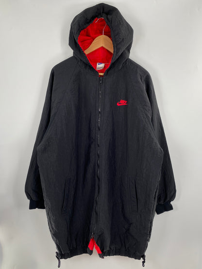 90’s NIKE FORCE Size No tag Approx. XL Nylon padded Zip-Up Jacket / G5897N