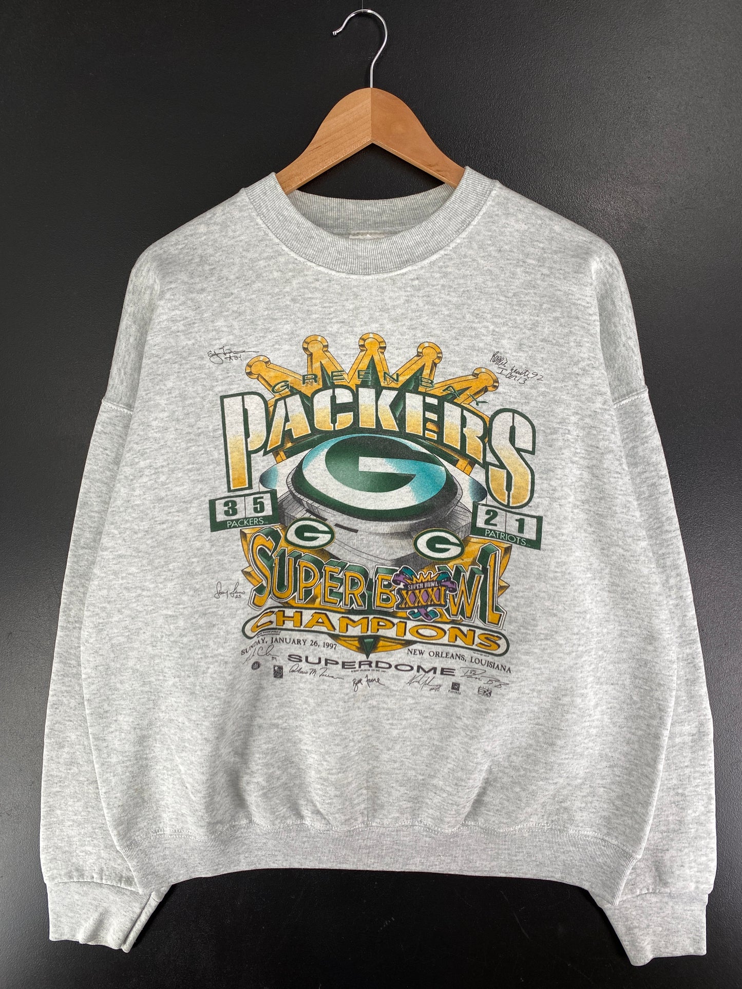 1997 GREEN BAY PACKERS Size XL Vintage NFL Sweat-shirt / F6277S