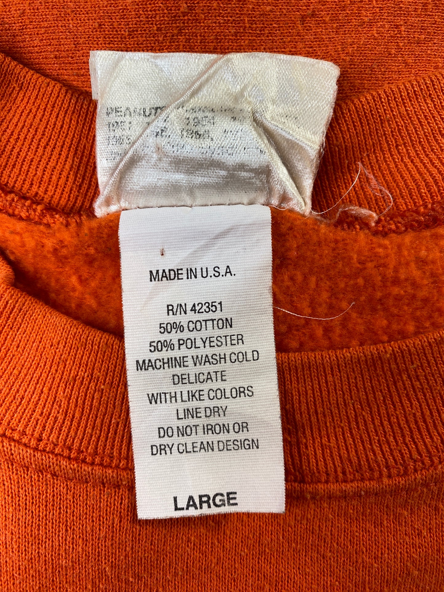 90's PEANUTS HALLOWEEN Made in USA Size L Vintage Sweat-shirt / F3285S