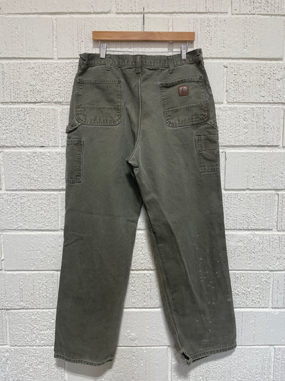 (W37xL32) Vintage CARHARTT Distressed Style Duck Pants / A1160P
