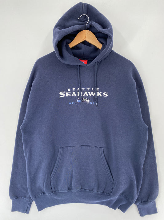 Vintage SEATTLE SEAHAWKS Size Approx. L NFL Hoodie Sweat-Shirt / F1203S