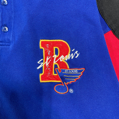 (L) 90’s ST. LOUIS BLUES Vintage NHL Rugby Shirt / A1545R
