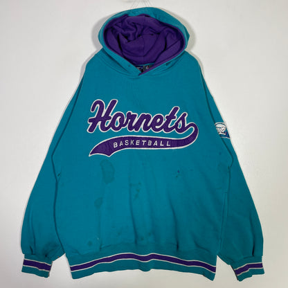 (Approx.L) 90's STARTER x CHARLOTTE HORNETS Vintage NBA Hoodie Sweatshirt / A1075S