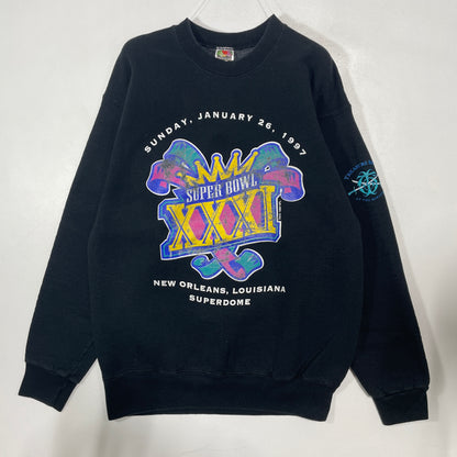 (L) 1997 SUPER BOWL Vintage NFL Sweatshirt / A1467S